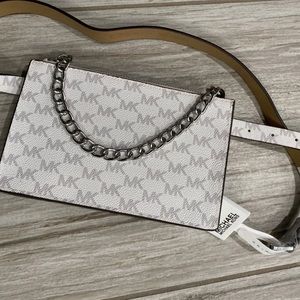 Michael Kors Signature Logo Pull Chain Belt Bag Large